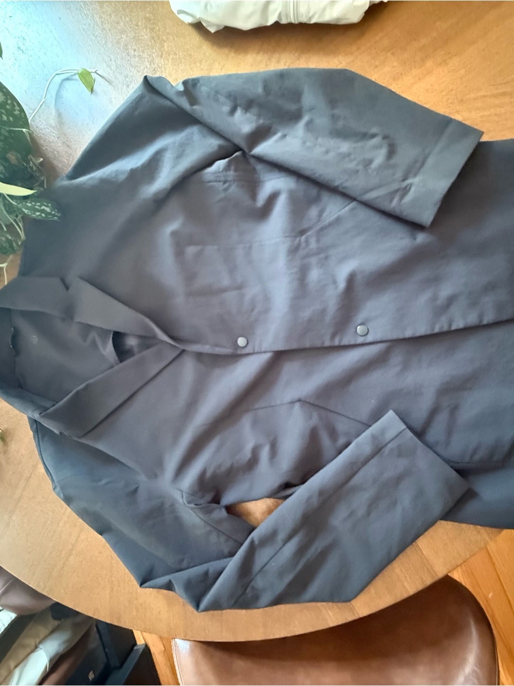 Men's Navy Button-Front Jacket